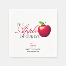 Servilleta De Papel La Apple de nuestro ojo cae en Baby Shower