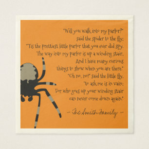 Servilleta De Papel La araña y el poema de la mosca