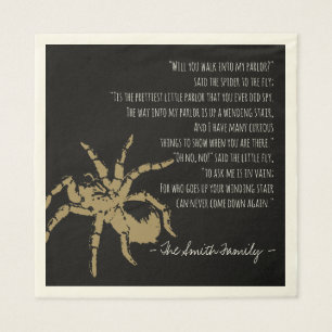 Servilleta De Papel La araña y el poema de la mosca