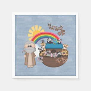 Servilleta De Papel La arca de Noah hermoso del bebé