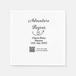 Servilleta De Papel La aventura comienza con la ducha de bebé barrido