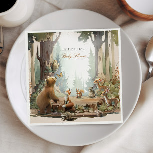 Servilleta De Papel La aventura espera a Woodland Baby Shower