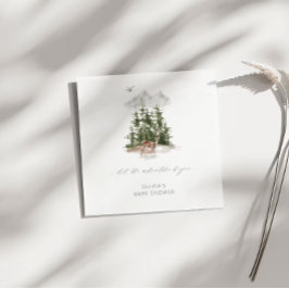 Servilleta De Papel La aventura espera Querido bosque salvaje Baby Sho