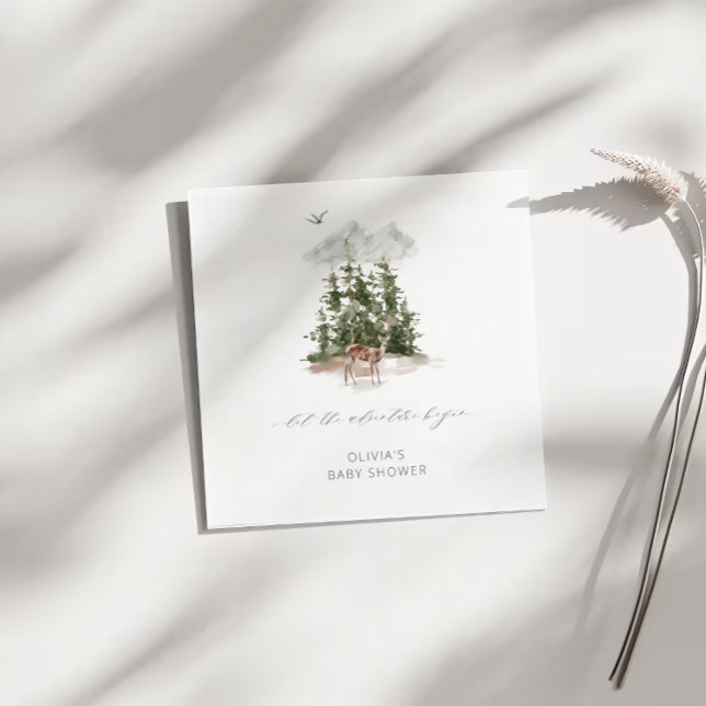 Servilleta De Papel La aventura espera Querido bosque salvaje Baby Sho (Subido por el creador)