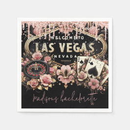 Servilleta De Papel La Bachelorette de Las Vegas personalizada de lujo