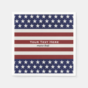 Servilleta De Papel La bandera americana de los E.E.U.U. el 4 de julio