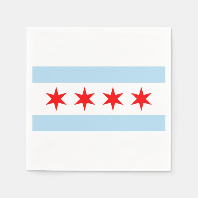 Servilleta De Papel La bandera de Chicago (Anverso)