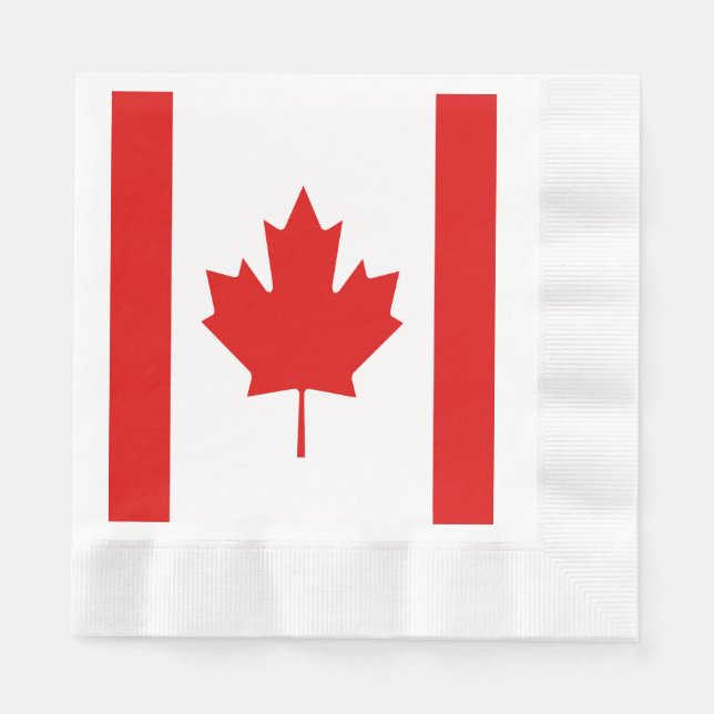 Servilleta De Papel La bandera de la hoja de arce de Canadá (Anverso)