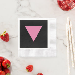 Servilleta De Papel La bandera del triángulo rosa de SlipperyJoe's sím