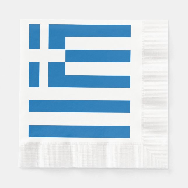 Servilleta De Papel La bandera nacional de Grecia (Anverso)