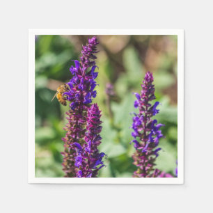 Servilleta De Papel La belleza púrpura y la abeja