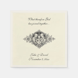 Servilleta De Papel La boda católica favorece a la familia sagrada