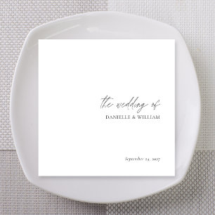 Servilleta De Papel La Boda De Letra Personalizada