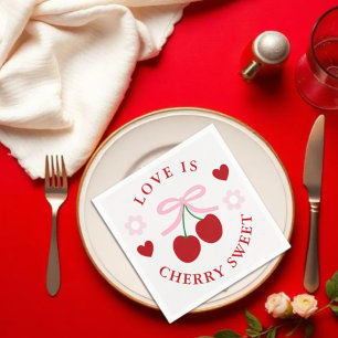 Servilleta De Papel La boda es dulce como la cereza Fiesta de despedid
