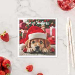 Servilleta De Papel La cachorra de los pequeños ayudantes de Santa