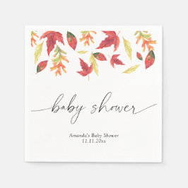 Servilleta De Papel La caída deja Baby Shower