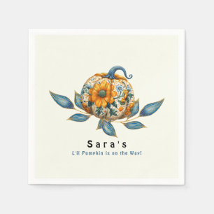 Servilleta De Papel La calabaza de L'il en el colorido Baby Shower