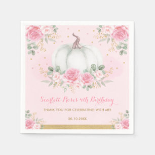Servilleta De Papel La calabaza rosa Cumpleaños Baby Shower favorece