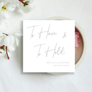 Servilleta De Papel La caligrafía plateada de moda para tener y manten