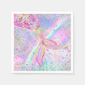 Servilleta De Papel La caprichosa sirena bajo la fiesta de cumpleaños 