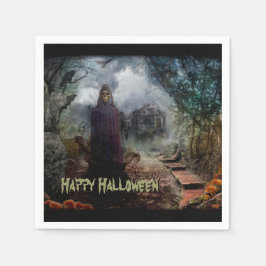 Servilleta De Papel La casa embrujada y el fantasma del dueño - Macabr