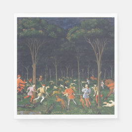 Servilleta De Papel La caza en el bosque (por Paolo Uccello)