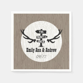 Servilleta De Papel La caza rústica está sobre Barnwood