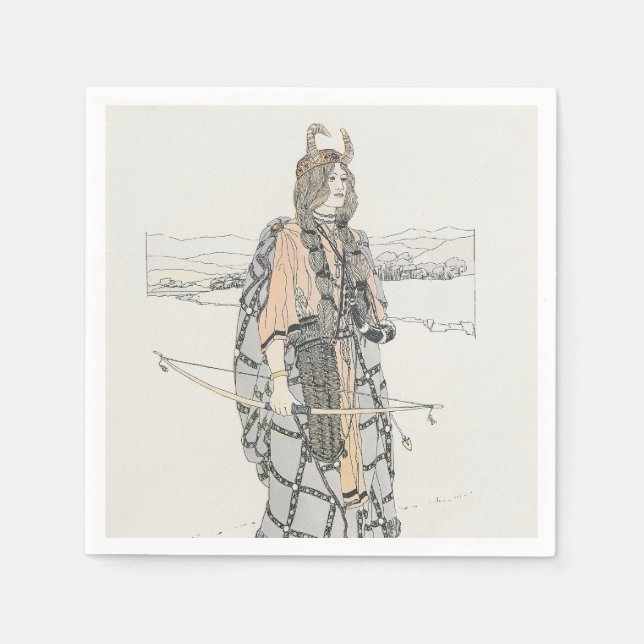 Servilleta De Papel La Cazadora (por Ann Macbeth) (Anverso)