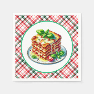 Servilleta De Papel La cena de los amantes de la cute Lasagna