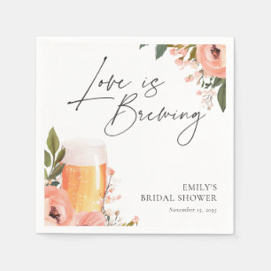 Servilleta De Papel La cerveza del amor está preparando la ducha nupci