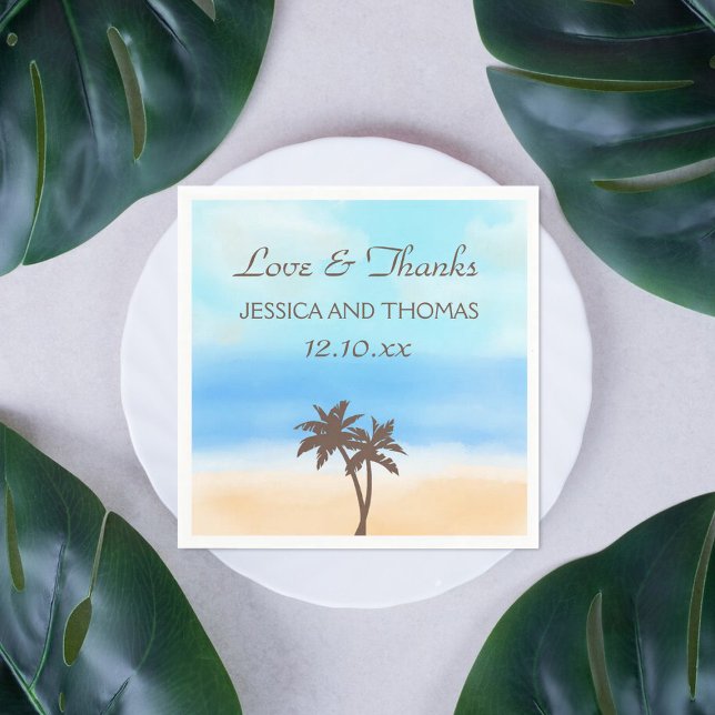 Servilleta De Papel La colección de bodas acuarelas en la playa (Subido por el creador)