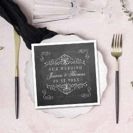 Servilleta De Papel La colección de Bodas Ornate Chalkboard