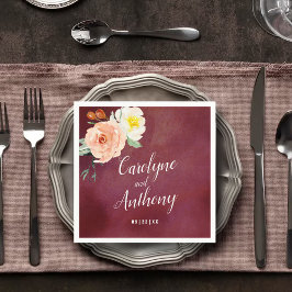 Servilleta De Papel La colección de Bodas Romance In Bloom