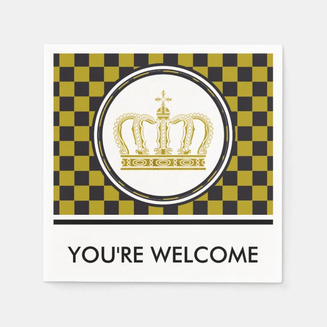 Servilleta De Papel La Corona Dorada + sus antecedentes e ideas (Anverso)