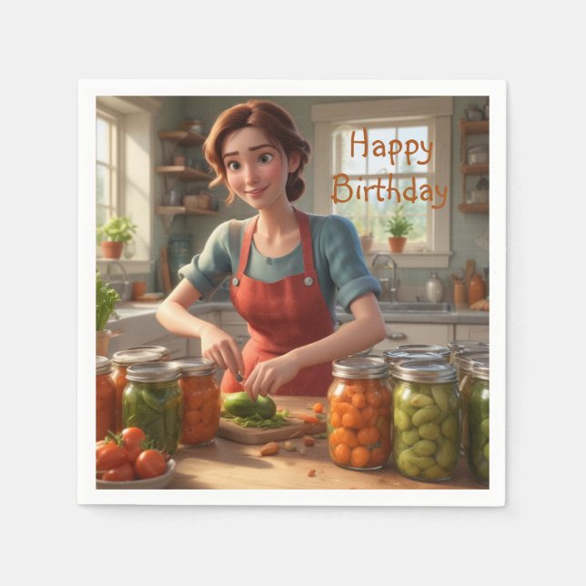 Servilleta De Papel La cosecha de latas (Anverso)