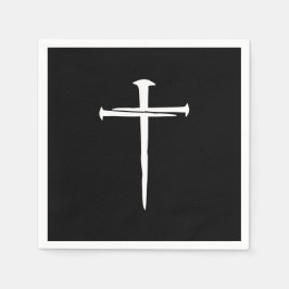 Servilleta De Papel La Cruz Cristiana Tres Clavos Blancos