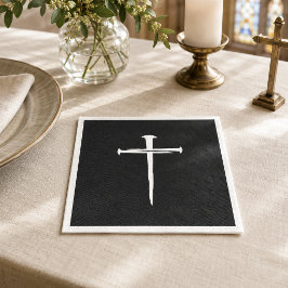 Servilleta De Papel La Cruz Cristiana Tres Clavos Blancos