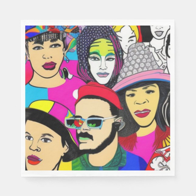 Servilleta De Papel La diversidad es divertida (Anverso)