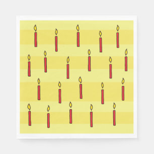 Servilleta De Papel La divertida fiesta de cumpleaños de Lit Candles