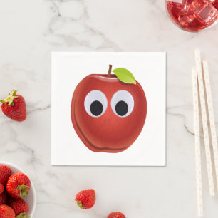 Servilleta De Papel La divertida Manzana Roja con los ojos en Google