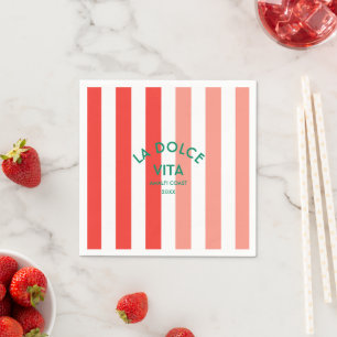 Servilleta De Papel La Dolce Vita Amalfi Costa Cabana Stripe