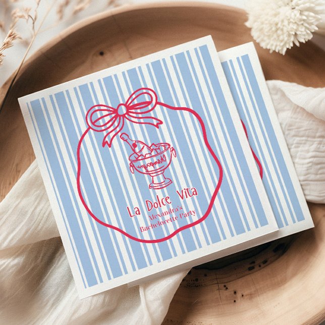 Servilleta De Papel La Dolce Vita Bachelorette Weekend (Subido por el creador)