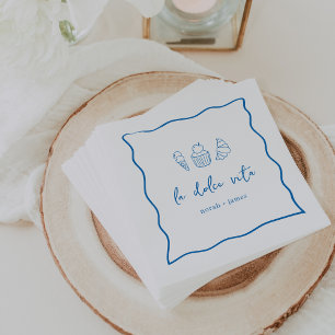 Servilleta De Papel "La Dolce Vita" Despedida de Soltera con Letra a M