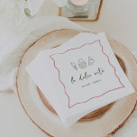 Servilleta De Papel "La Dolce Vita" Ducha Nodal manuscrita<br><div class="desc">Este bonito diseño italiano de ducha de matrimonio presenta letras cursivas de estilo manual con un borde de cinta de garrapata ondulada de color rosa. Ilustraciones dibujados a mano de gelato, un bizcocho y una pastelería completan el diseño de la Costa Amalfitana veraniega. Estas elegantes toallas mediterráneas para la ducha...</div>