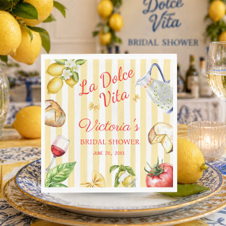 Servilleta De Papel La Dolce Vita Italian Bridal Shower Paper Napkin