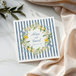 Servilleta De Papel La Dolce Vita Lemon Boda Floral Papel Napkin