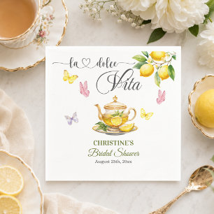 Servilleta De Papel La Dolce Vita Tetera de Limón para Despedida de So