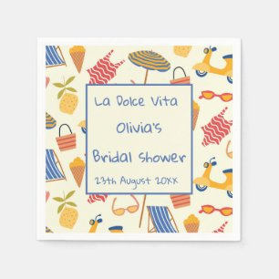 Servilleta De Papel La dolce Vita verano italiano en la playa despedid
