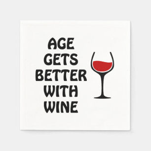 Servilleta De Papel La Edad Mejora Con El Vino