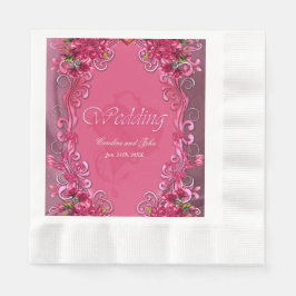 Servilleta De Papel La elegancia de las flores rosas